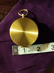 Flip Open Brass Engravable Glow Compass with Velvet Bag