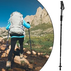Outdoor Aluminium Alloy 4-Sections Suspension Trekking Pole For Climbing JJZZ