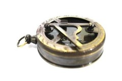 Engravable Brass Pocket Sundial Compass Nautical Antique Style Marine Compass Br