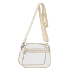 Clear Bag for Stadium Events Clear Sports Fan Handbags Purses with Large Creamy
