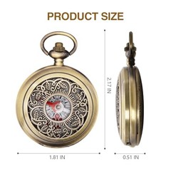 Antique Brass Compass, Retro Pocket Compass, Waterproof Survival Compass for
