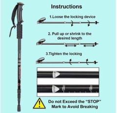 2X Walking Sticks for Seniors – Anti-Shock Adjustable Trekking Poles – Taqwa