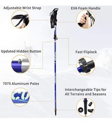 Covacure Trekking Poles Collapsible Hiking Poles – Aluminum Alloy 7075 Trekking