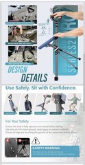 Ta-Da Chair 2-in-1 Walking Stick Seat Cane Adjustable D-Handle Phone Holder
