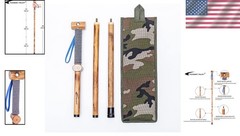 Luxury Hardwood Hiking Stick – 3pc Detachable with Rubber Tip & Compass 48 Inch