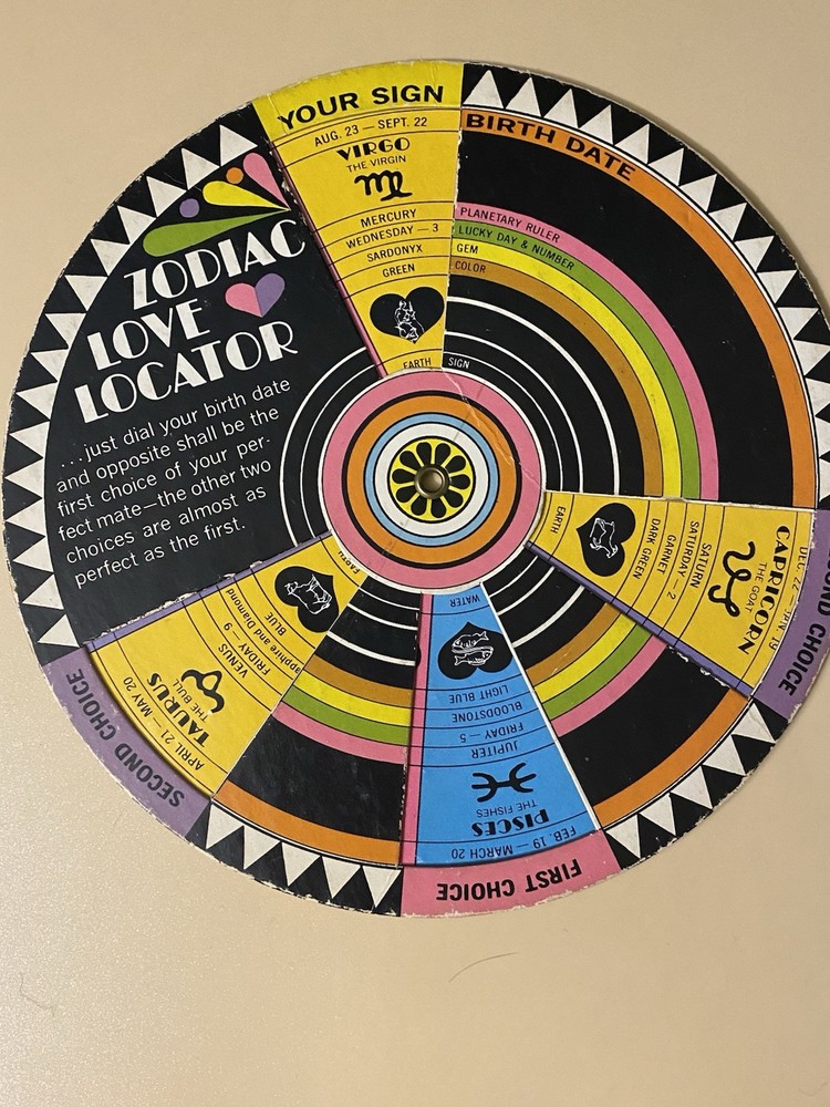 Zodiac love locator vintage