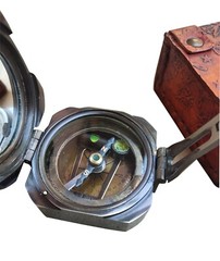 Military Metal Hiking Brunton Compass,Professiona Boy Scout Compass Kids
