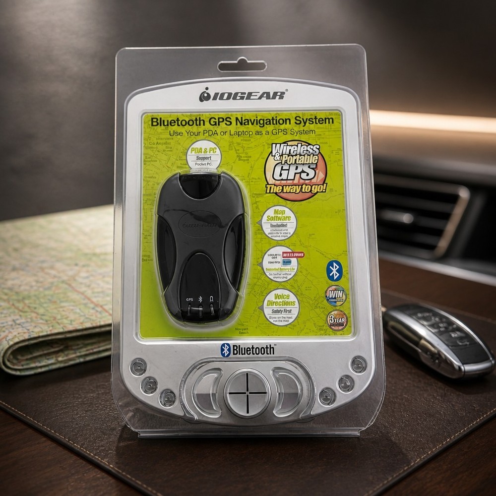 IOGEAR Bluetooth Wireless And Portable GPS Navigation System Model GBGPS201 *NEW