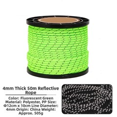 Weather Resistant Reflective Rope for Outdoor Camping 50 Meter Strong Rope