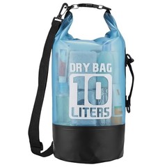 Dry Bag Waterproof for Men Women, 10L Lightweight Roll Top Dry Bag Dark blue