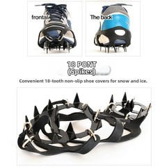 18 Teeth Steel Ice Gripper Spikes for Hiking For Shoes Snow Climbing Traction