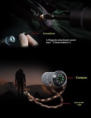 55in Hiking Tactical Stick Walking Staff – Outdoor Multitool Gear Trekking Pole