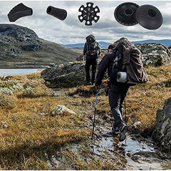 Walking Stick Tips Rubber 4Pcs Trekking Pole Tips Replacement- Rubber Feet For