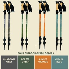 Carbon Fiber Hiking Stick 2 Pack – Professional Grade, Collapsible Trekking &…