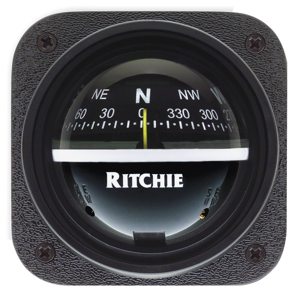 Ritchie V-537 Explorer Compass – Bulkhead Mount – Black Dial V-537 UPC 010342…