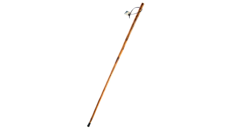Wooden Walking Stick Hiking Trekking Wood Cane Poles Hand Staff Carved Wolf 55″