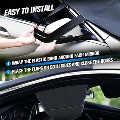 Extra Large Windshield Cover for Ice and Snow, Upgraded Thicken 71″*47″（Large)
