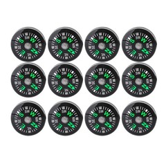 20mm 12pcs Mini Pocket Oil Filled Compass For Hiking Camping Outdoor Activities
