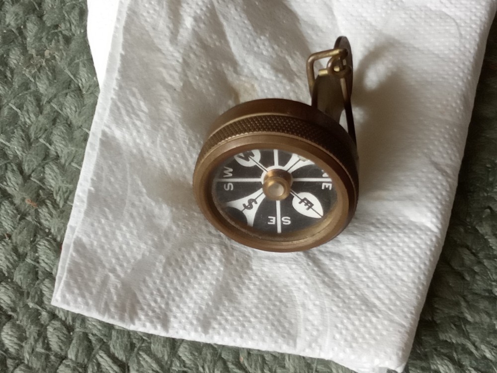 Vintage West German Pin-On Belt Field Compass