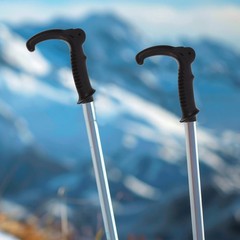 Ergonomic Black Hiking Pole Handle Grip with Anti Shock Support for Outdoor Use