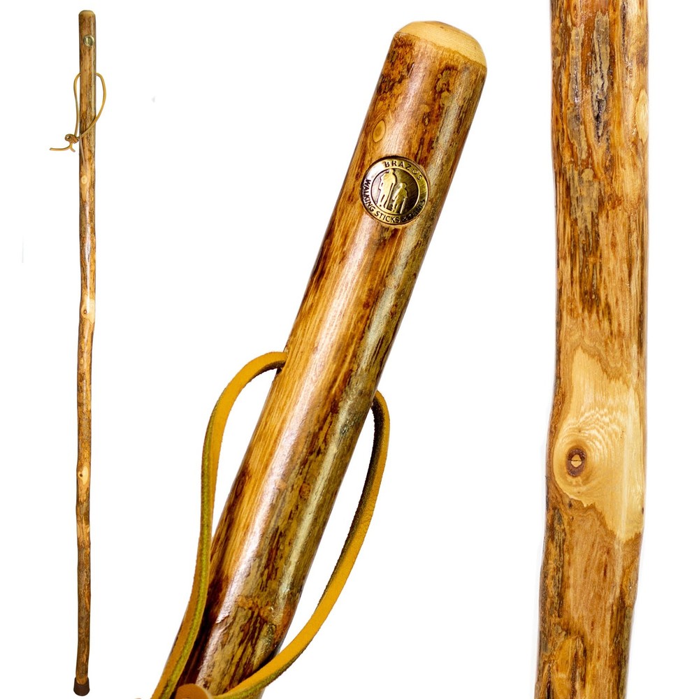 Brazos American Hardwood Walking Stick Handcrafted Hiking Support Made in USA