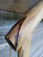 Handmade Rustic Crooked Walking Stick Feathered Staff
