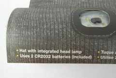 X-Cap 4 LED Head Lamp Beanie Winter Hat (bin KK) Bright