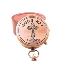 Gods Way Compass, Baptism, Graduation Gift, Boys, Men, Catholic, Inspirational