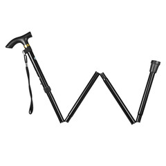 1Pc Walking Cane Aluminum Alloy Walking Stick Adjustable Folding Travel Hiking S