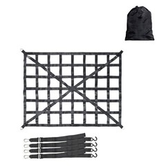 Cargo Net for Truck Bed and Roof Rack with Adjustable Hooks