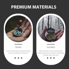 Multi-color Outdoor Pocket Compass Hiking Survival Sighting Map for