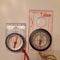 Two Map Hiking Backpacking Compasses 2