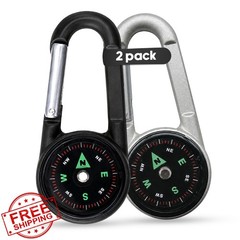 TurnOnSport Compass Keychain Black White