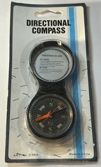 Liquid Filled Pocket Directional Compass with Plastic Case & Arrow Dial