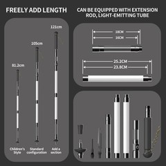 LED Trekking Pole,Lightweight Aluminum Hiking Poles for Women&Men,Collapsible…