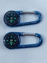 Set of 2 – Compass / Backpack Clip / Hiking /Keychain 2″+ Blue Clip On Compass