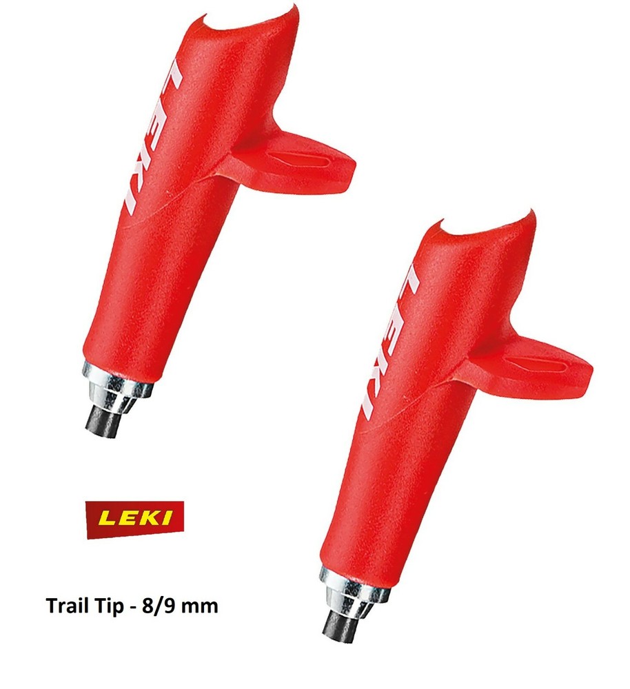 Leki Sentier Pointe Rouge (1 Paire) – Blanc Logo- pour Changer Avec Instructions