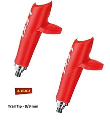Leki Sentier Pointe Rouge (1 Paire) – Blanc Logo- pour Changer Avec Instructions