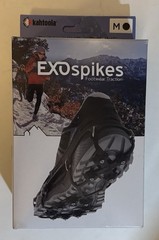 Kahtoola EXOspikes Footwear Traction for Winter Hiking & Trekking, Black MEDIUM