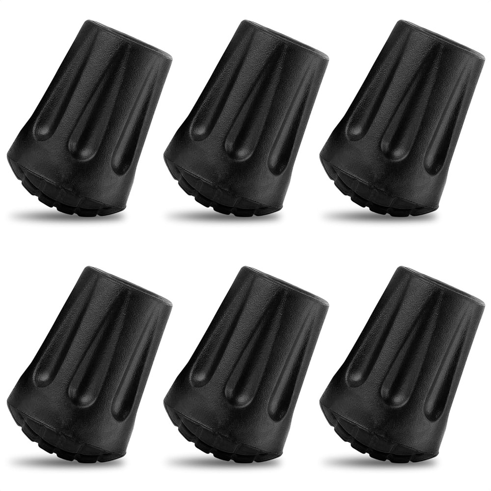 6Pcs Hiking Walking Stick Tips – Rubber Tips for Hiking Poles Hiking Accessories
