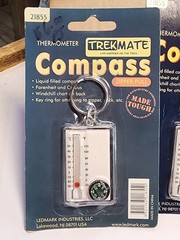 New Old Stock Keychain Compass Thermometer Trekmate