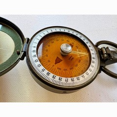 Vintage Pasto Germany Lensatic Metal Compass with Leather Case