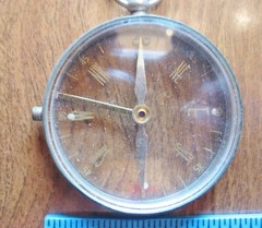 Vintage Clear Glass Handheld Hiking Camping Mapping Compass Made in Japan