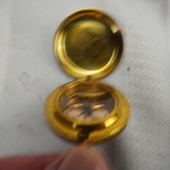 Marine Art Handicrafts Brass Pocket Compass W Wood Case Box Nautical Decor Gift