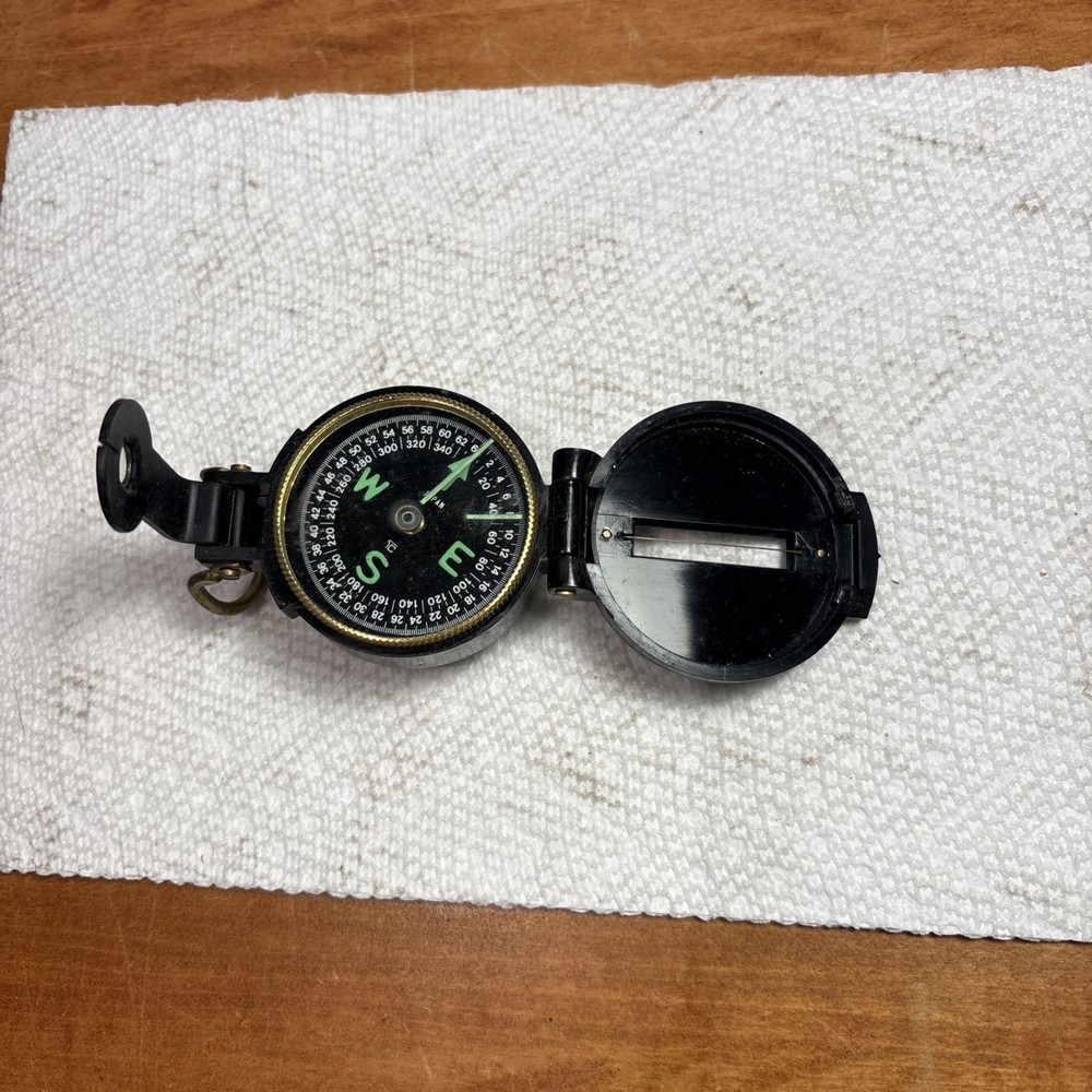 Vintage TC Japan Engineer Directional Lensatic Compass Folding Military Style