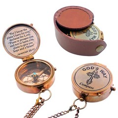 God’s Way Compass – Baptism Gifts for Boys Christian Gifts for Men Catholic G…
