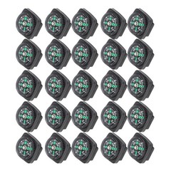 25Pcs/Pack Black Survival Bracelet Compass Umbrella Rope Accessories Outdoor