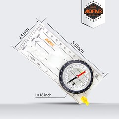AOFAR Map Compass AF-5D Hiking Camping Backpacking Emergency Outdoor Survival
