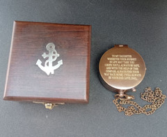 To my daughter Personalized Working Compass, Anniversary Gift, Graduation Gift