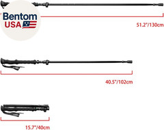Travel Folding Trekking Hiking Pole with Carrying Case,Collapsible Cane Adjustab